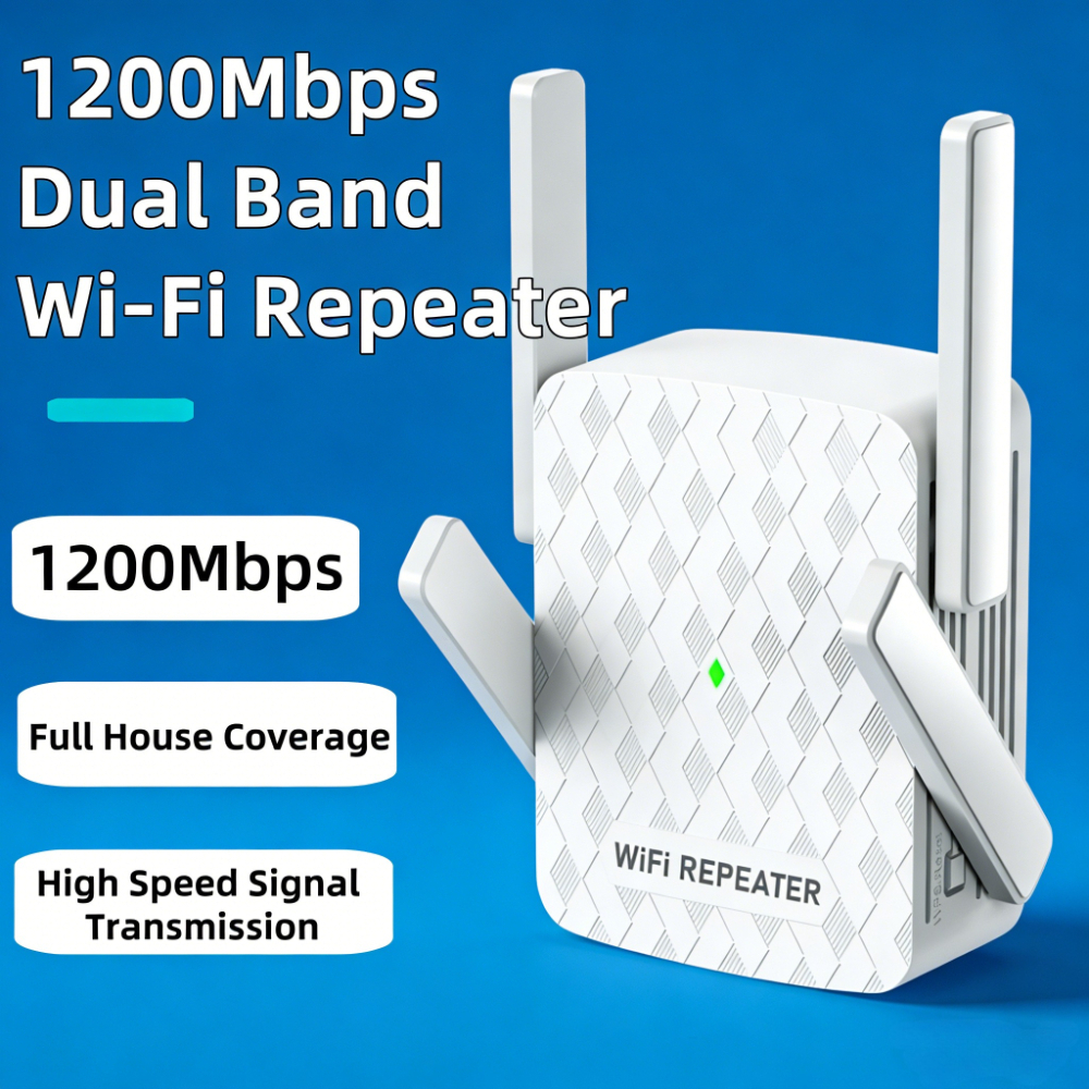 Home Security And Internet - New 1200Mbps 5Ghz WiFi Repeater Dual