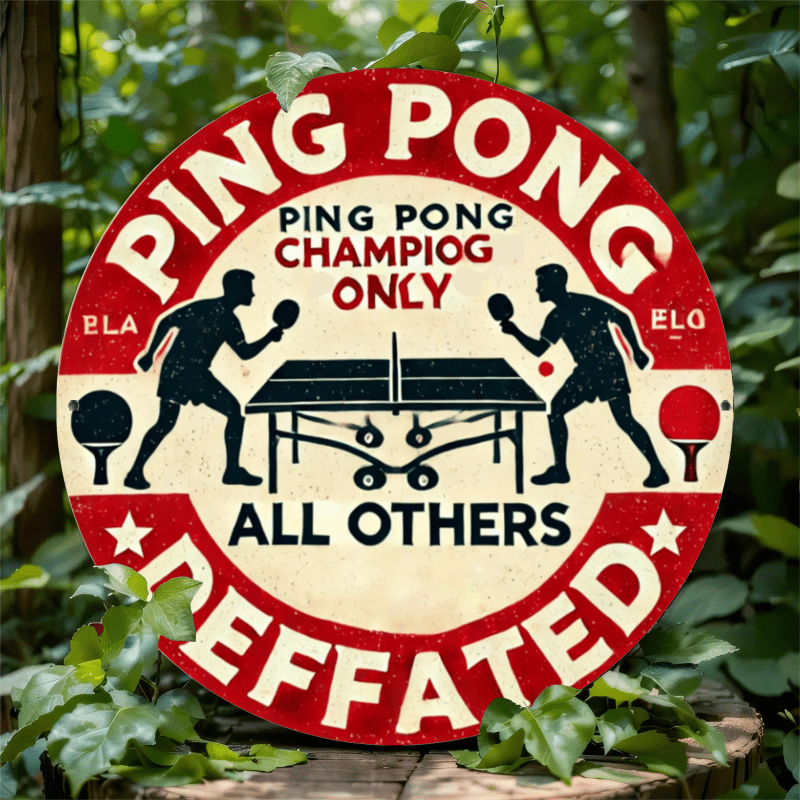 Home Security Yard Sign - Table Tennis Champion Parking Spot