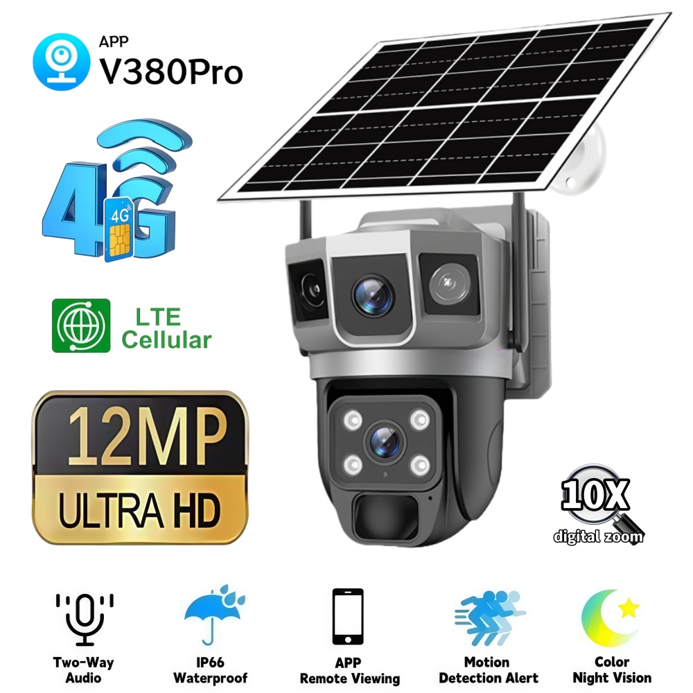 Home Security Technician - 4G Camera Outdoor Solar Surveillance Camera