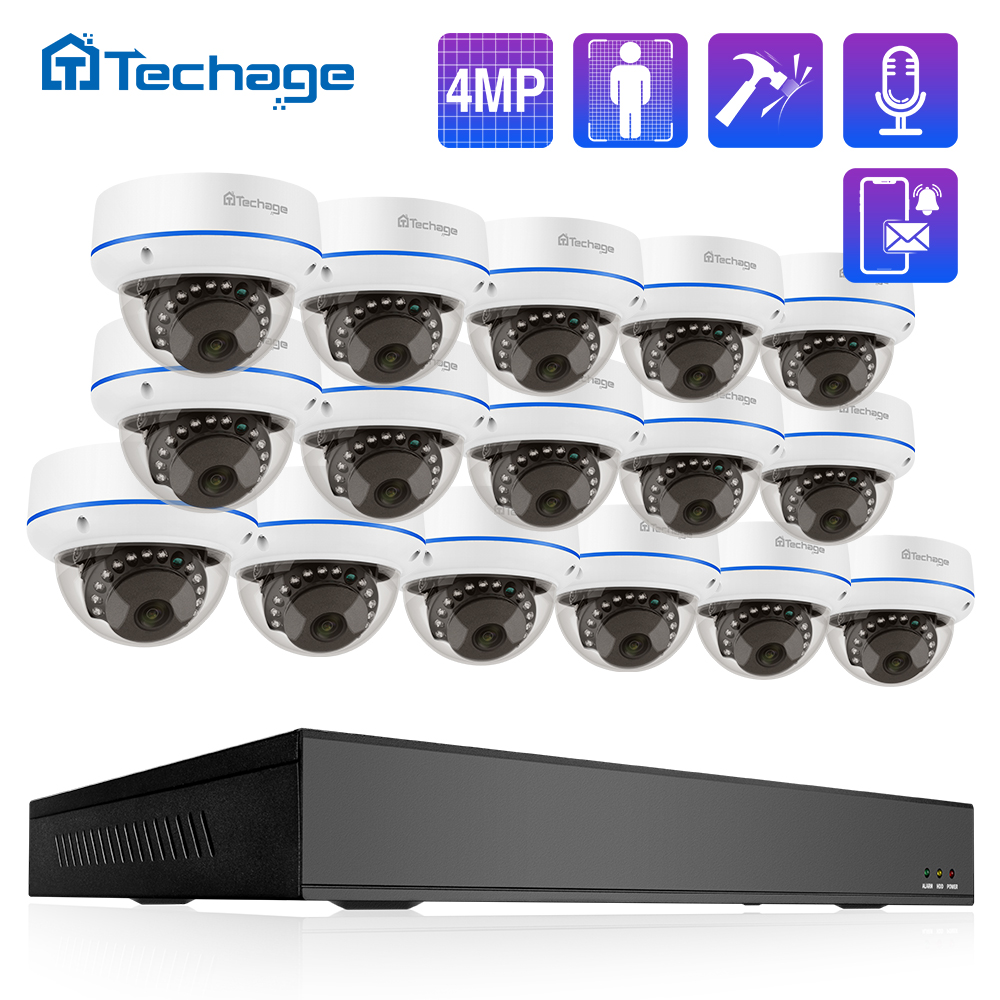 Home Security Technician - Techage HD 4MP 16CH POE Surveillance