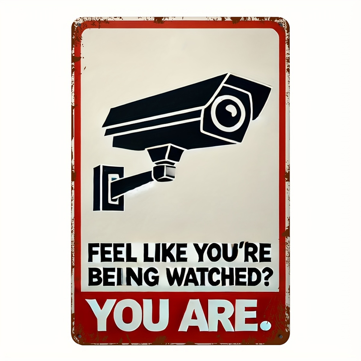 Home Security Quotes - Funny security camera warning metal sign