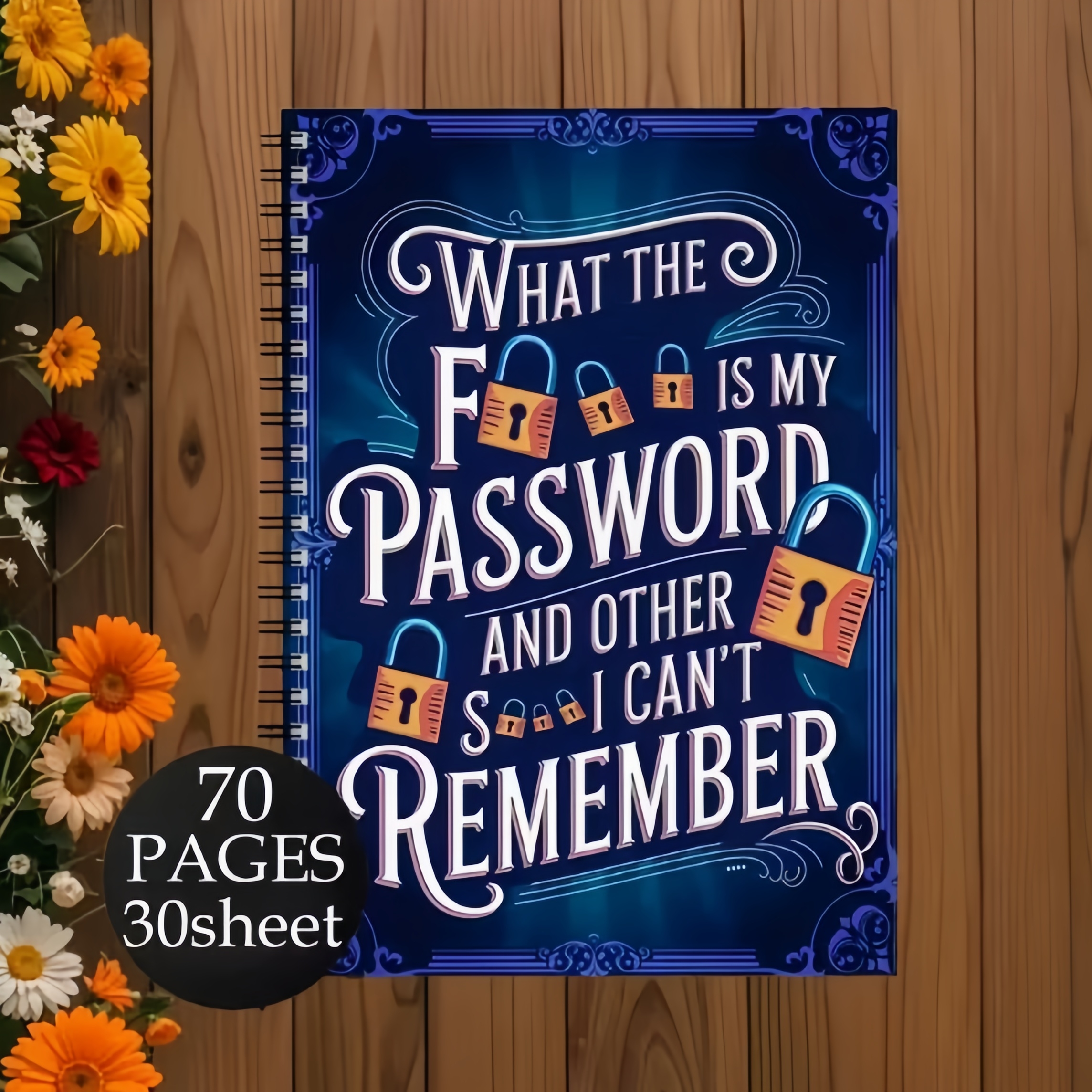 Home Security And Internet - 1pcs Spiral Bound Password Log Book