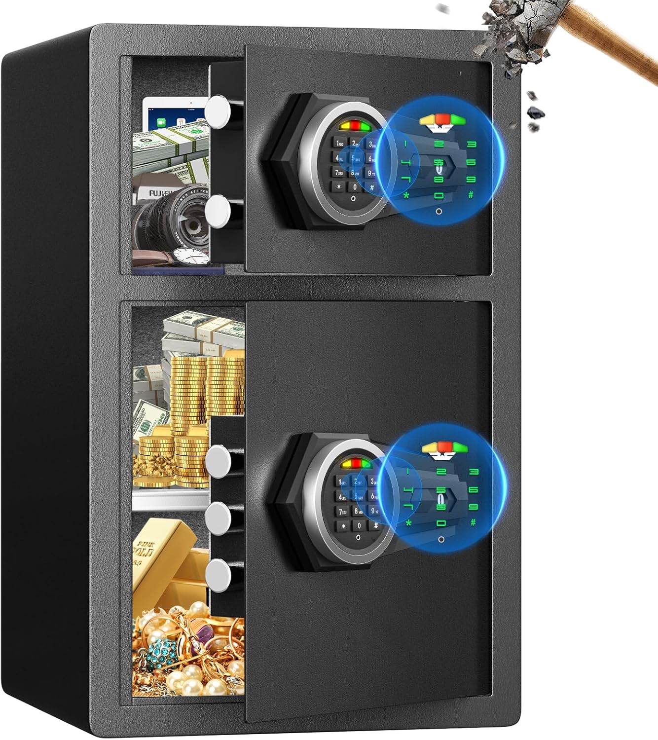 Home Security Lights - 5.0 Cu Ft Fireproof Waterproof Safe