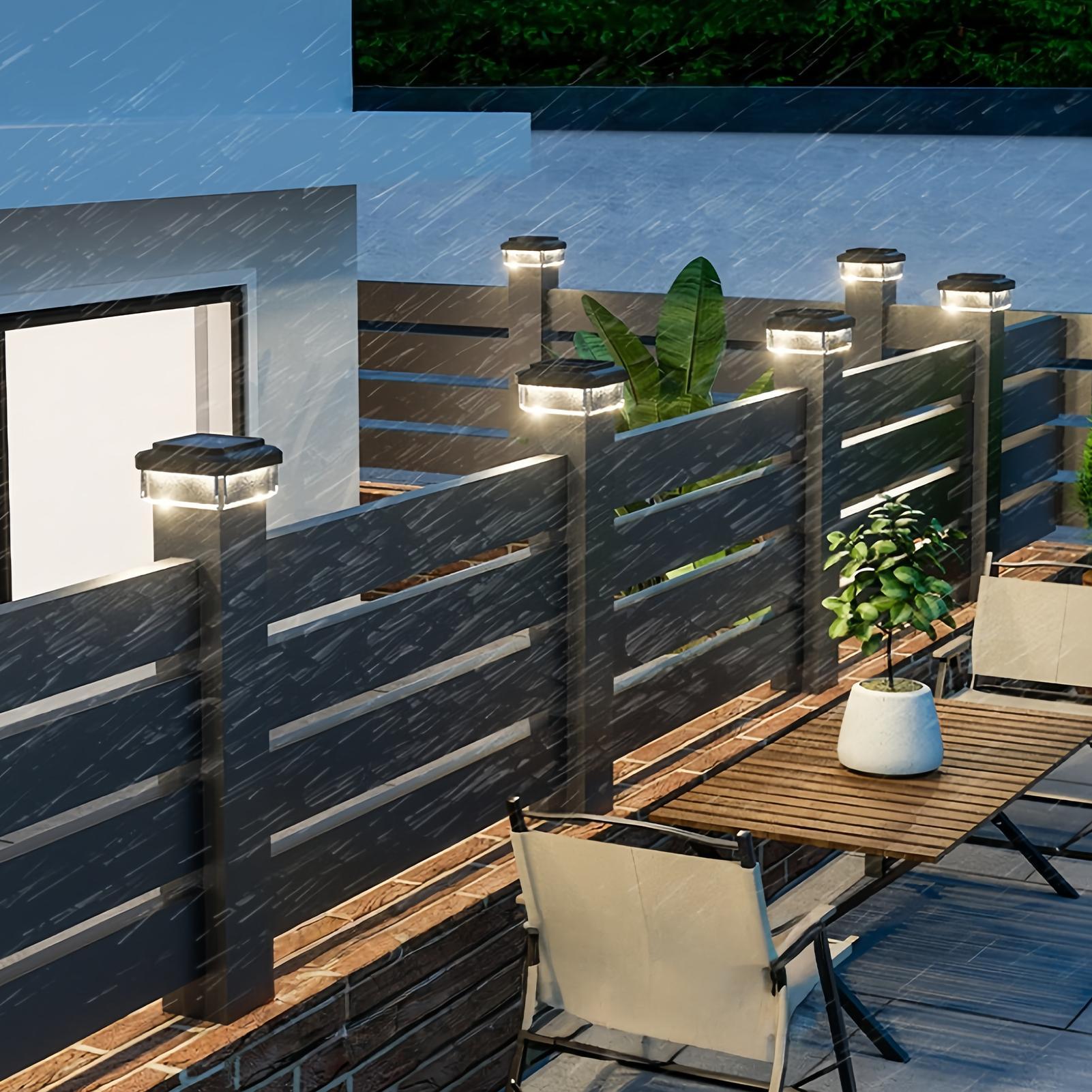 Solar LED Pillar Light Post Ca - Home Security Yard Sign avaliação e preço