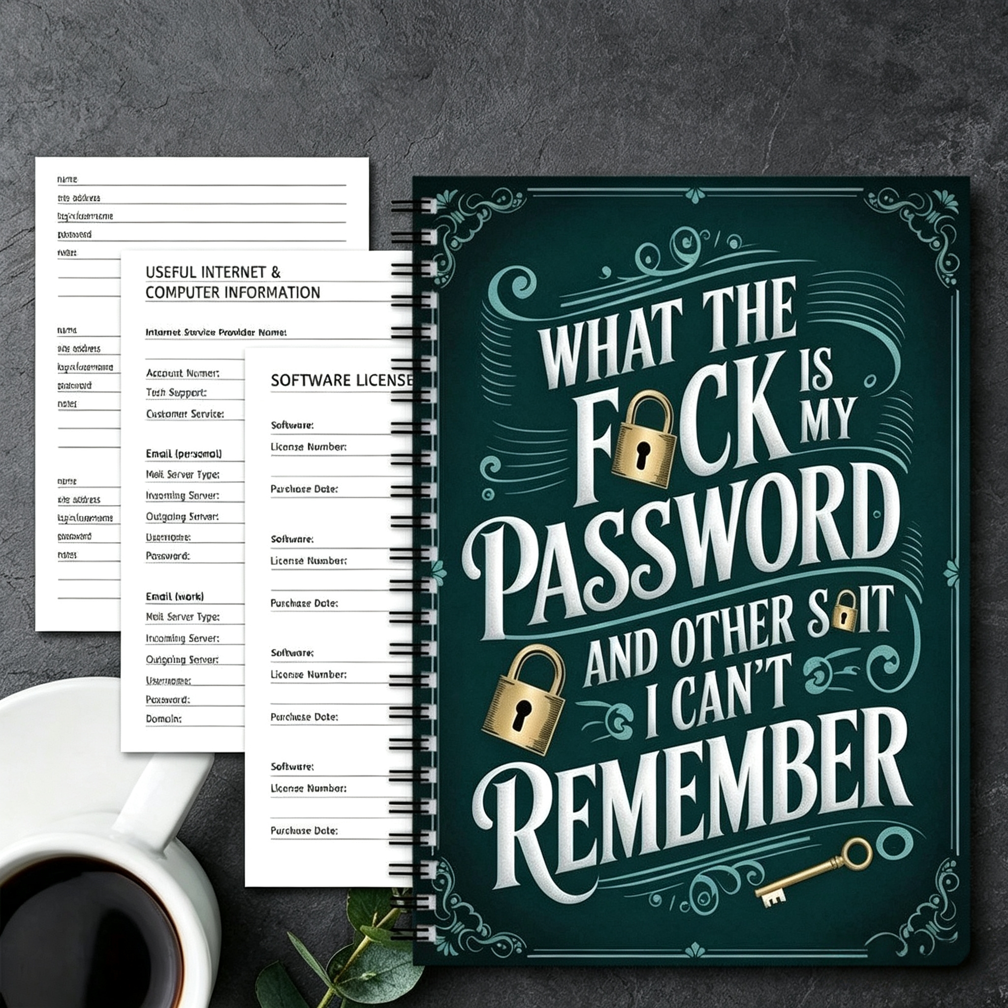 1pc Fun Spiral Password Notebo - Home Security And Internet avaliação e preço