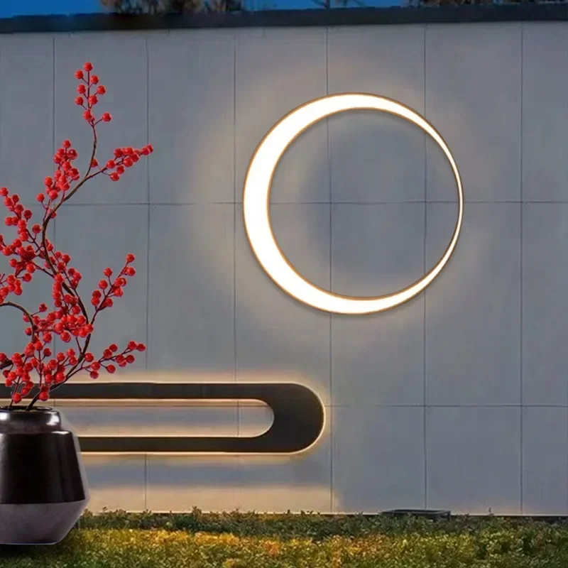 Modern Outdoor Waterproof Moon - Home Security Yard Sign avaliação e preço