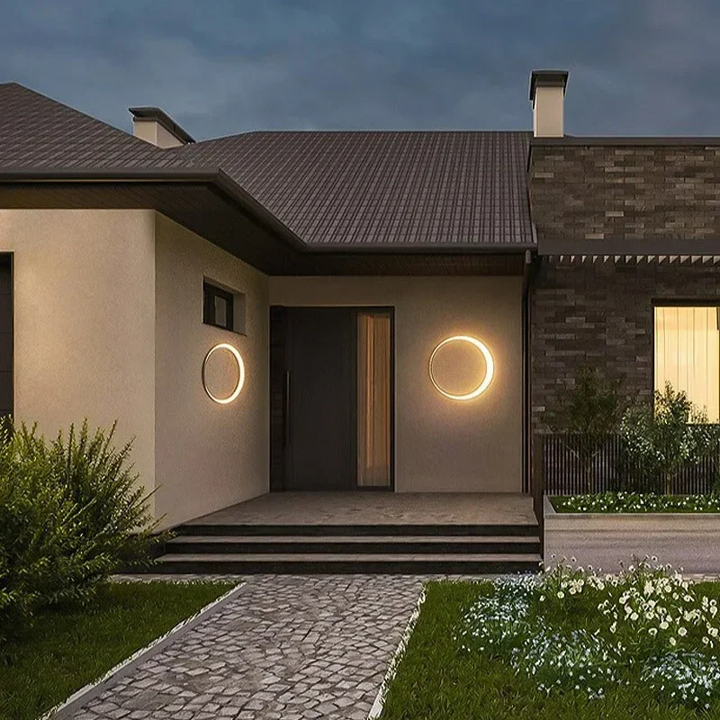 Modern Outdoor Waterproof Moon - Home Security Yard Sign avaliação e preço