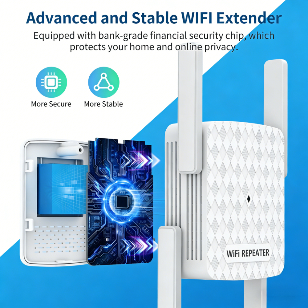 New 1200Mbps 5Ghz WiFi Repeate - Home Security And Internet avaliação e preço