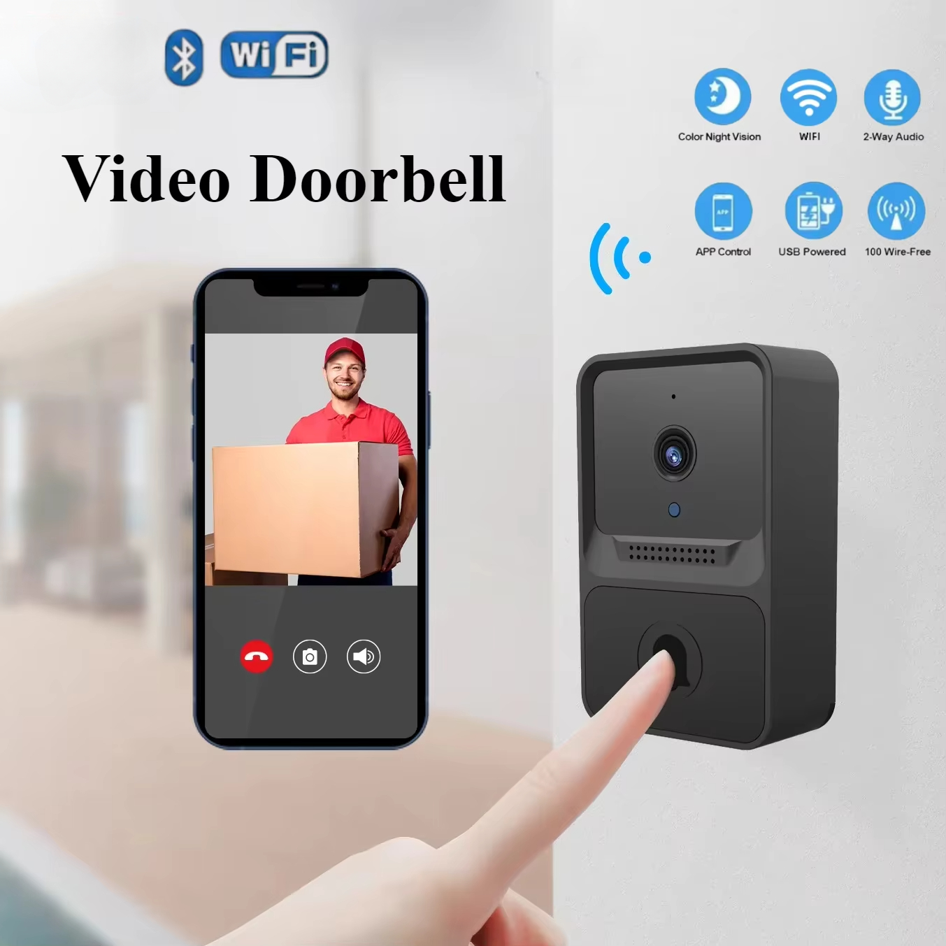 Wireless Doorbell Camera Wifi  - Home Security Ring Camera avaliação e preço