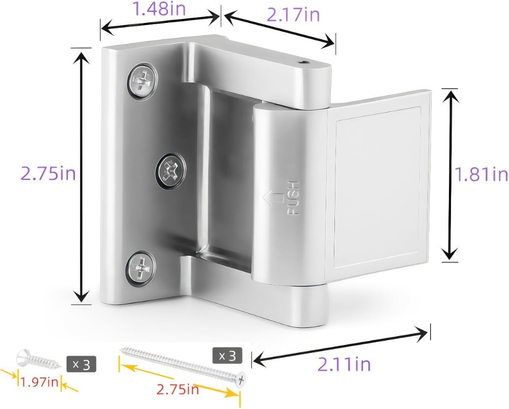 Door Lock Reinforcer Privacy D - Home Security Locks For Doors avaliação e preço