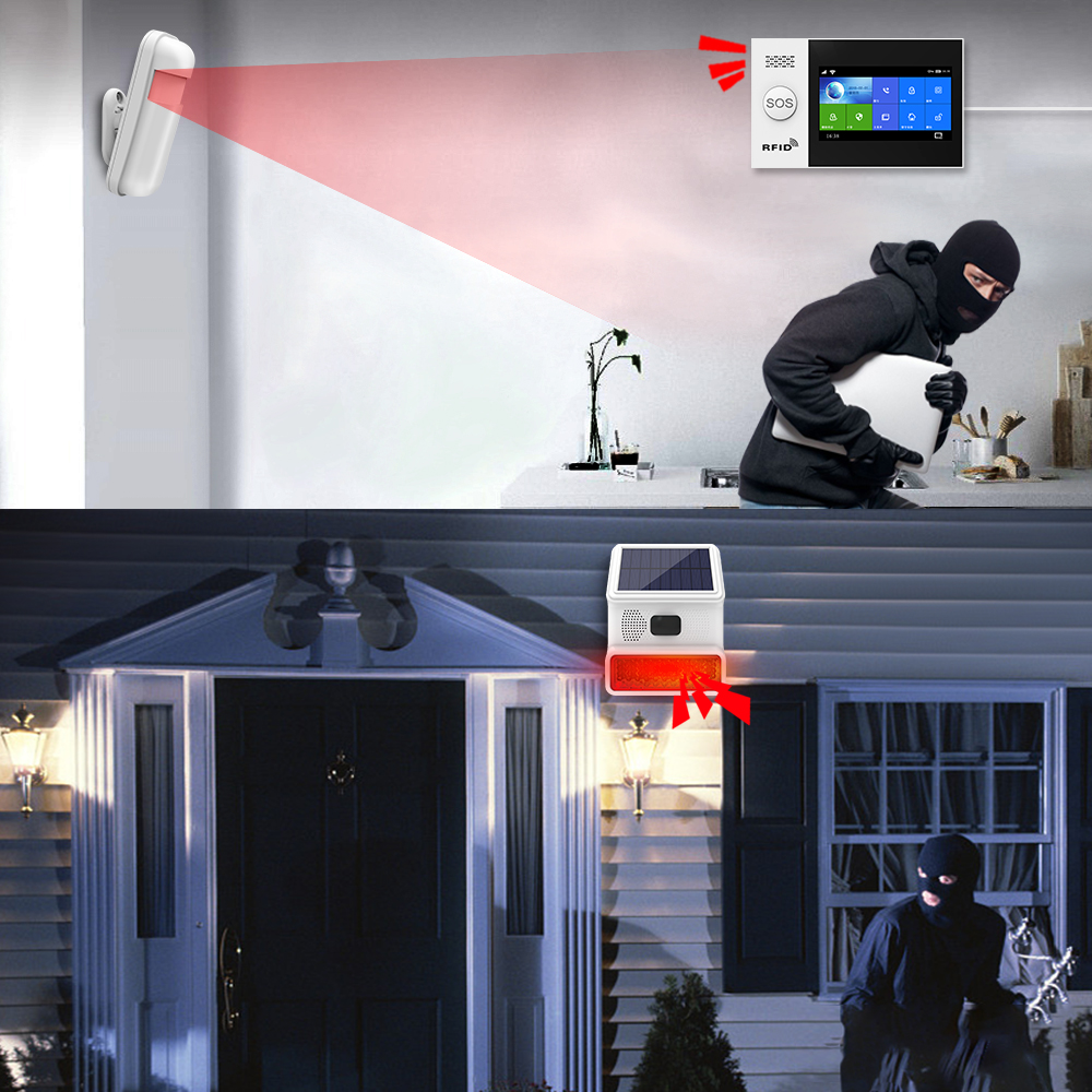 Outdoor Alarm Horn 433MHZ Wire - Home Security Lights avaliação e preço