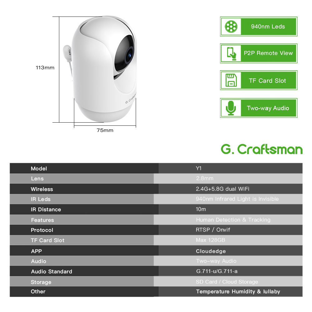 C G,Craftsman Y1 Baby Monitor, - Home Security Systems Wireless avaliação e preço