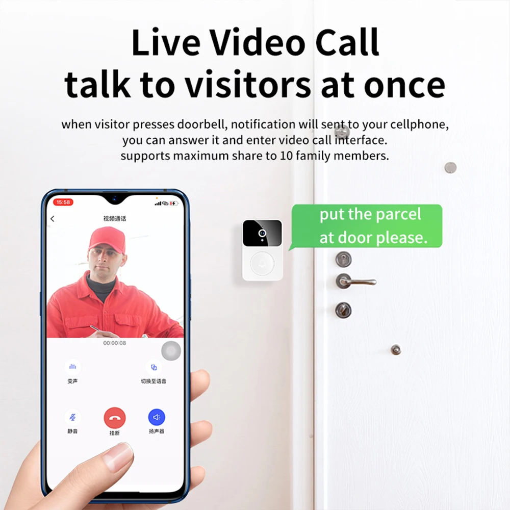 Smart Wireless Doorbell Camera - Home Security Ring Camera avaliação e preço