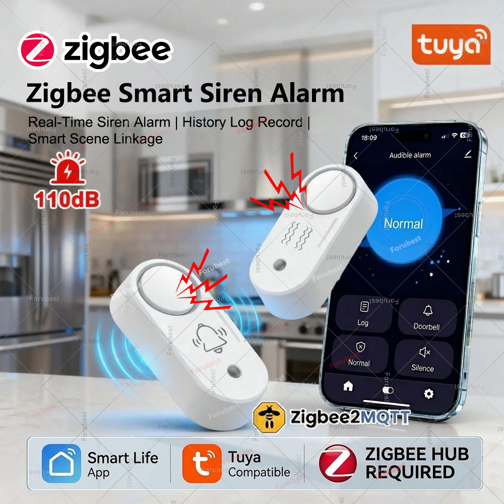 Zigbee Smart Siren Alarm Sound - Home Security Lights avaliação e preço