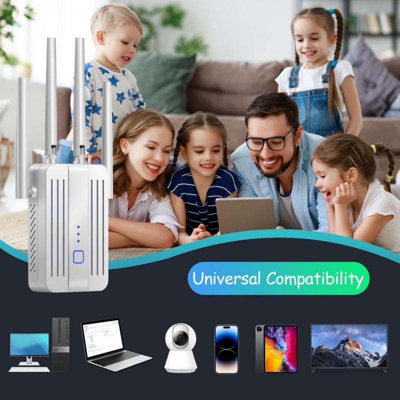 WiFi Repeater 1200Mbps Dual Ba - Home Security And Internet avaliação e preço
