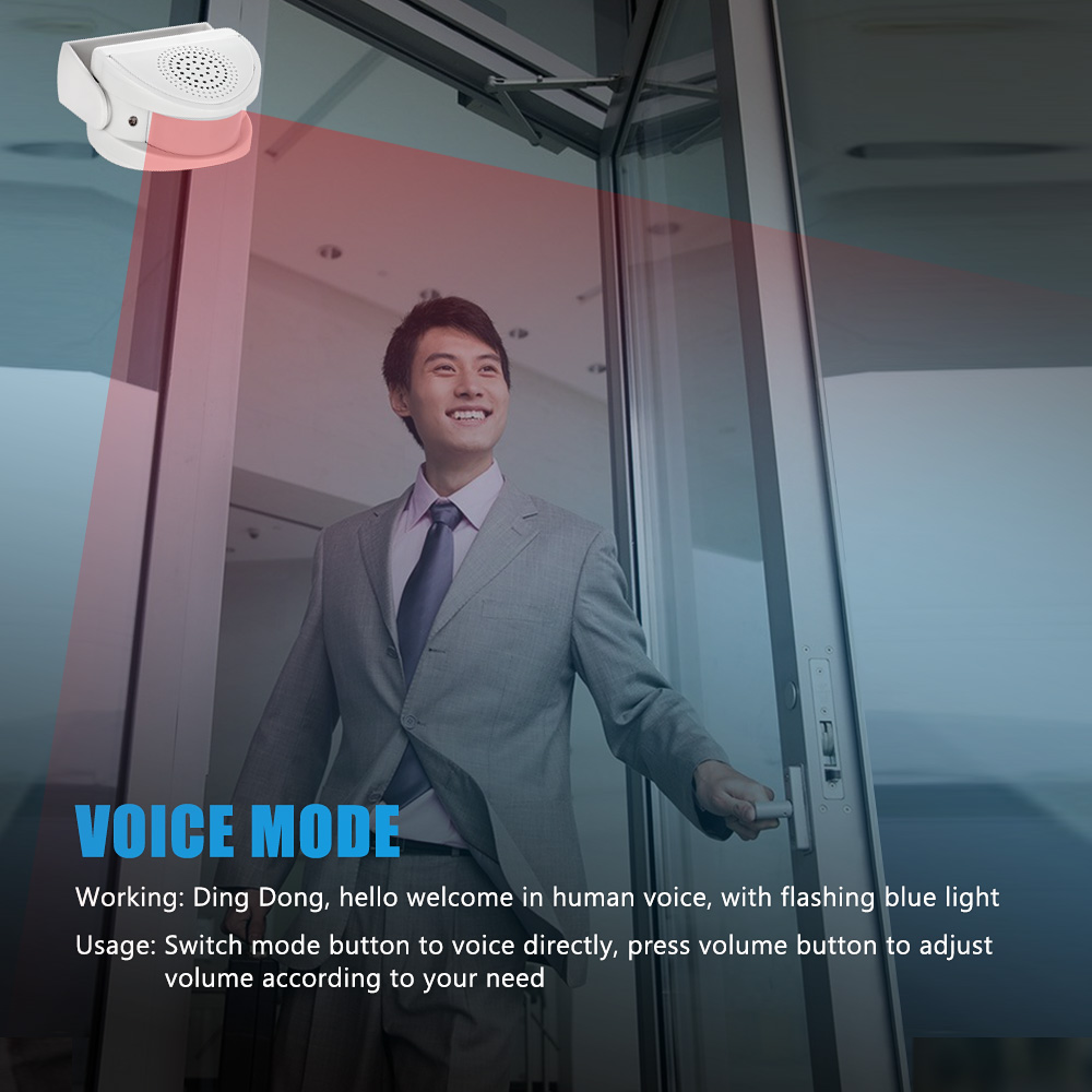 Wireless Infrared Chime Doorbe - Home Security Options avaliação e preço