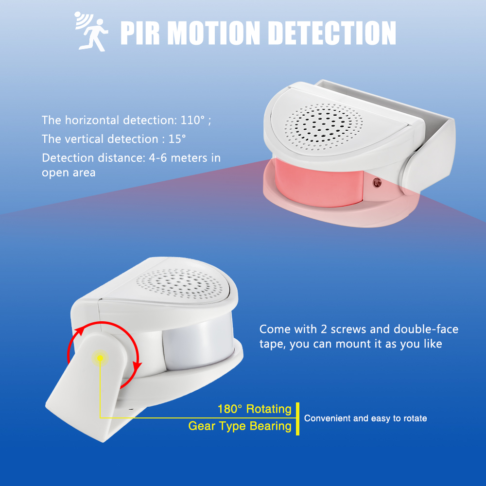 Wireless Infrared Chime Doorbe - Home Security Options avaliação e preço