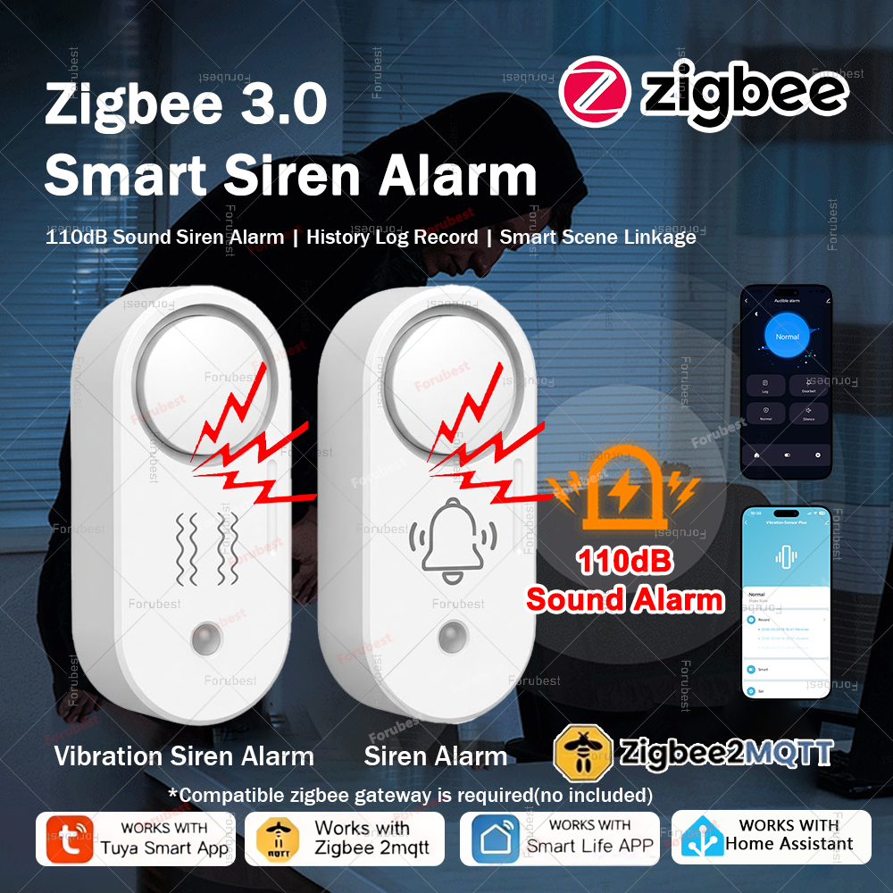 Zigbee Smart Siren Alarm/Vibra - Home Security Options avaliação e preço