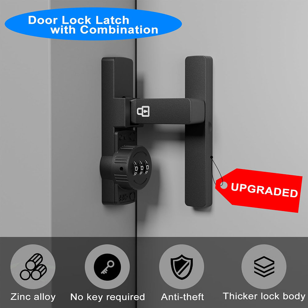 Security Barn Door Lock 3-Digi - Home Security Locks For Doors avaliação e preço