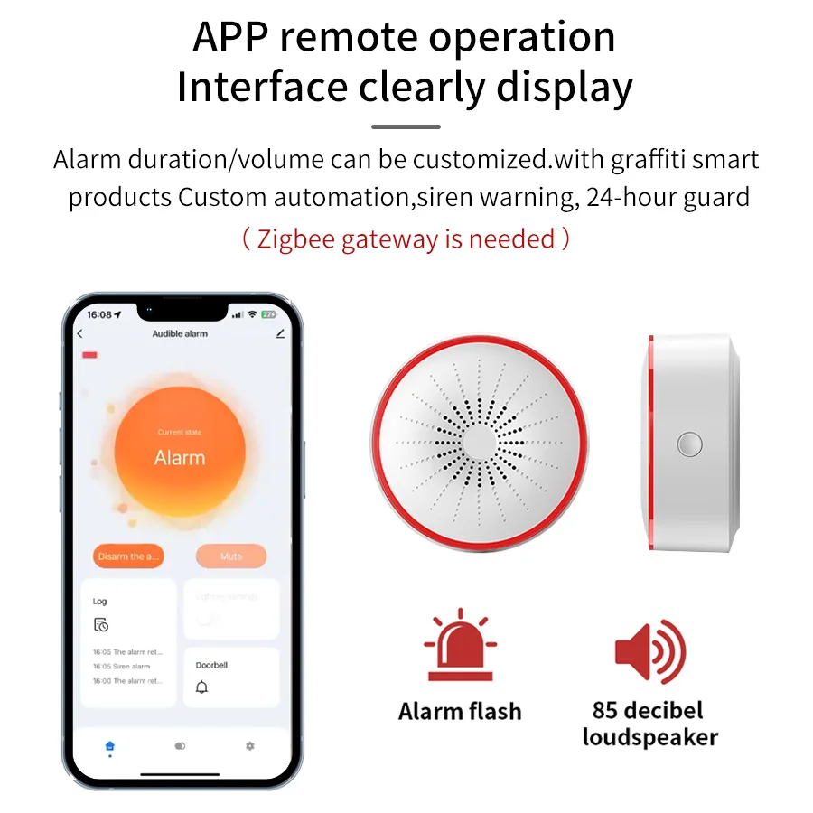Tuya WiFi ZigBee Smart Alarm S - Home Security Lights avaliação e preço