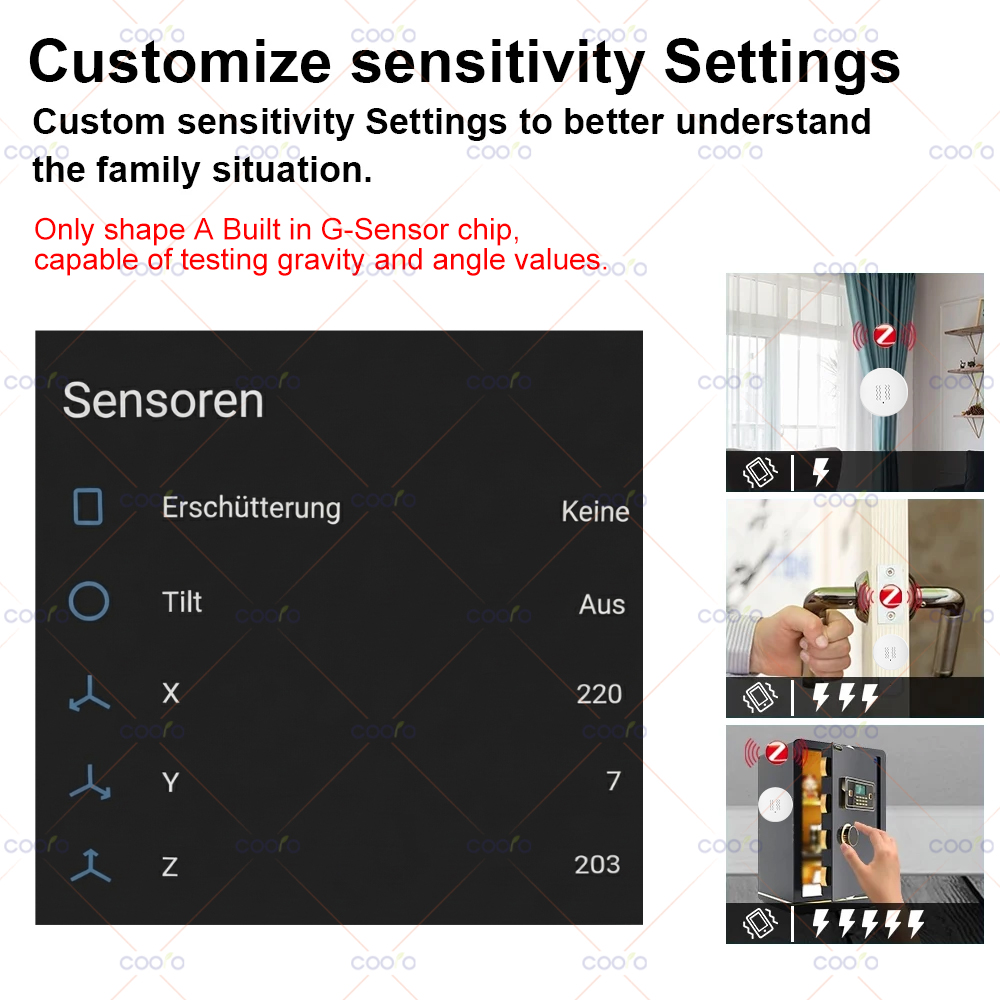 ZigBee 3.0 Vibration Sensor Re - Home Security Home Assistant avaliação e preço