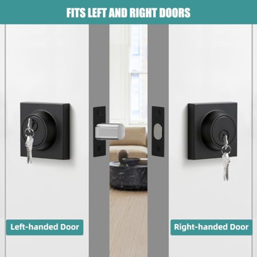 Matte Black Square Single Cyli - Home Security Locks For Doors avaliação e preço
