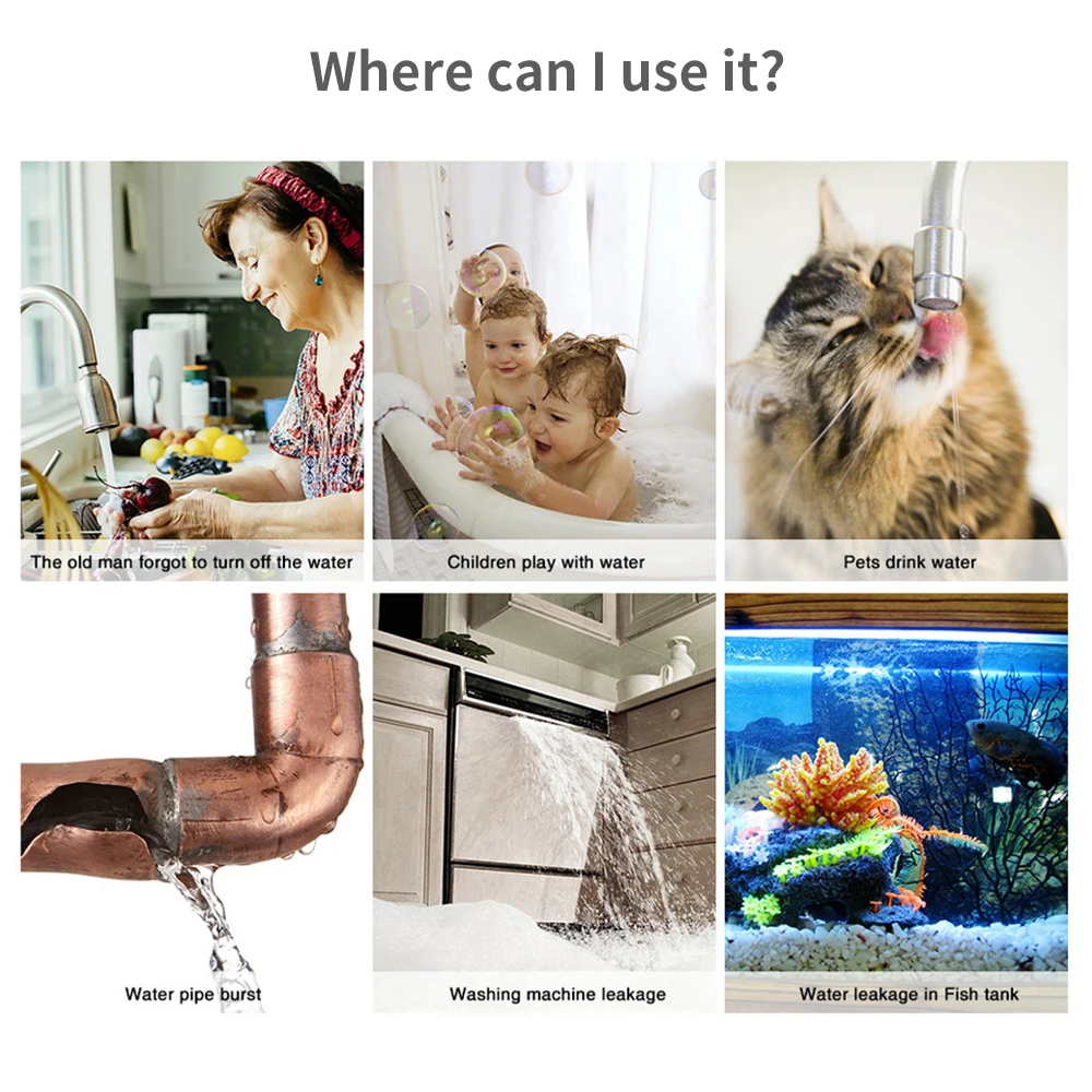 Tuya WiFi Zigbee Water Sensor  - Home Security Home Assistant avaliação e preço