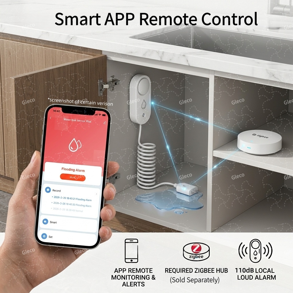 Zigbee Water Leak Sensor Flood - Home Security Options avaliação e preço