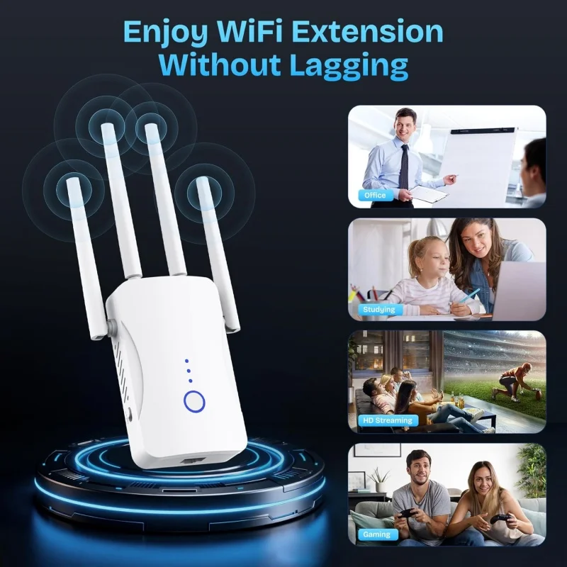 1200Mbps Dual Band WiFi Repeat - Home Security And Internet avaliação e preço