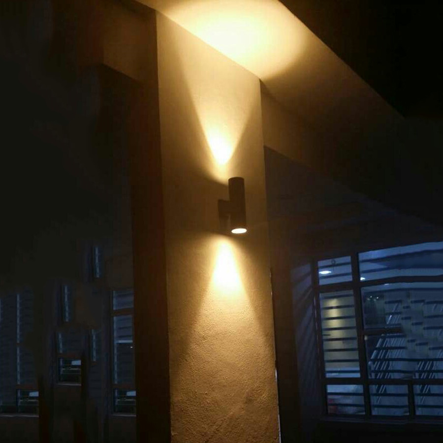 LED Porch Wall Light Up Down W - Home Security Yard Sign avaliação e preço