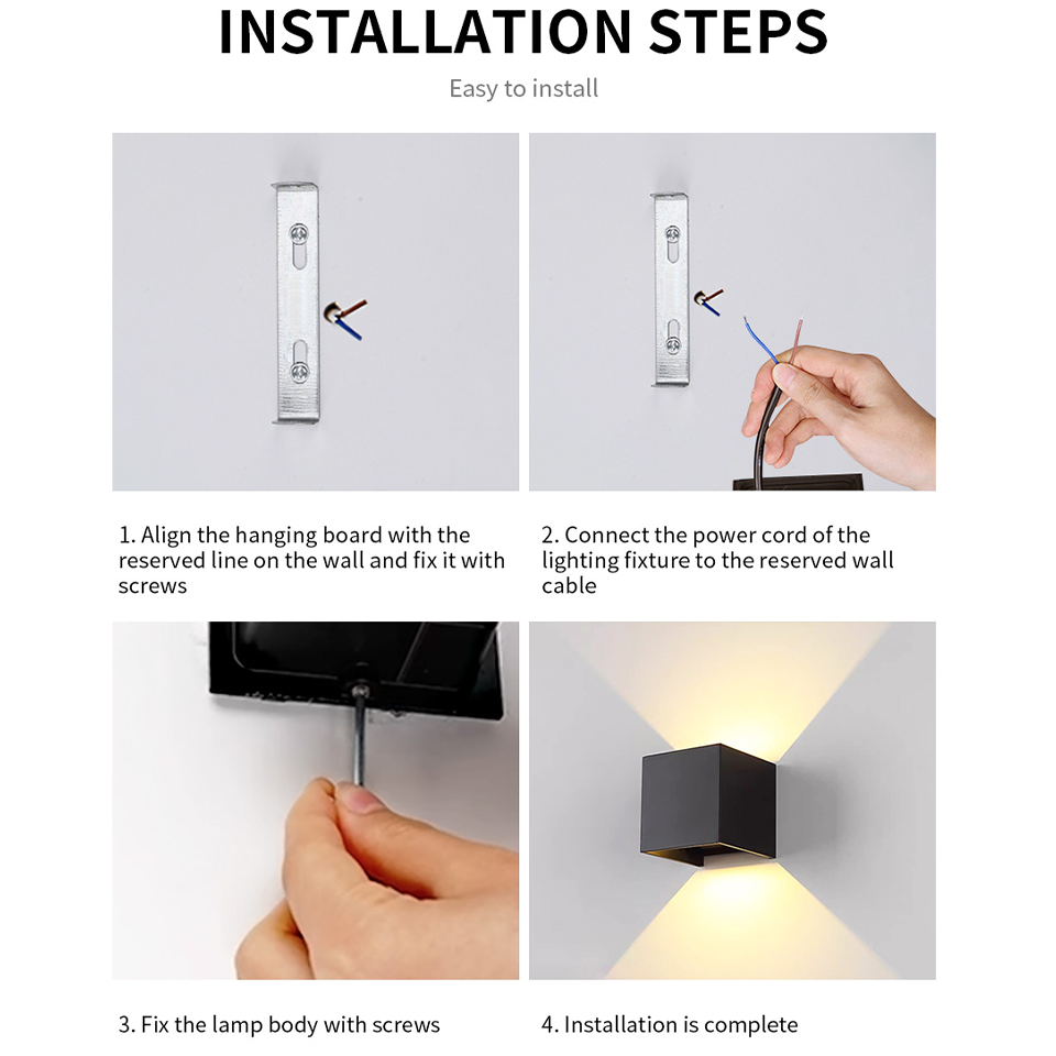 LED Modern Wall Lamp AC110V 22 - Home Security Yard Sign avaliação e preço