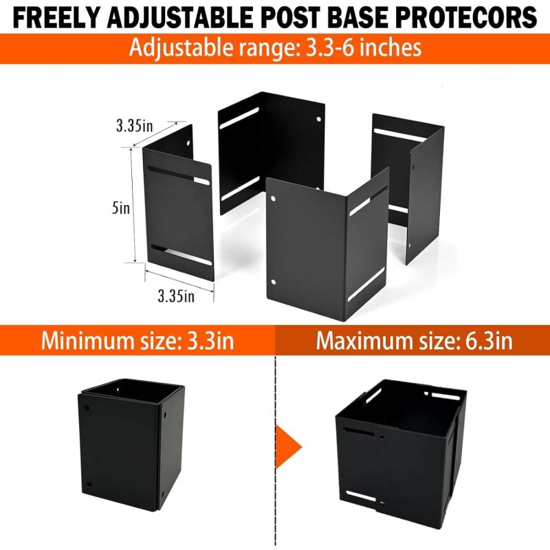 1PC Adjustable Post Base Prote - Home Security Yard Sign avaliação e preço
