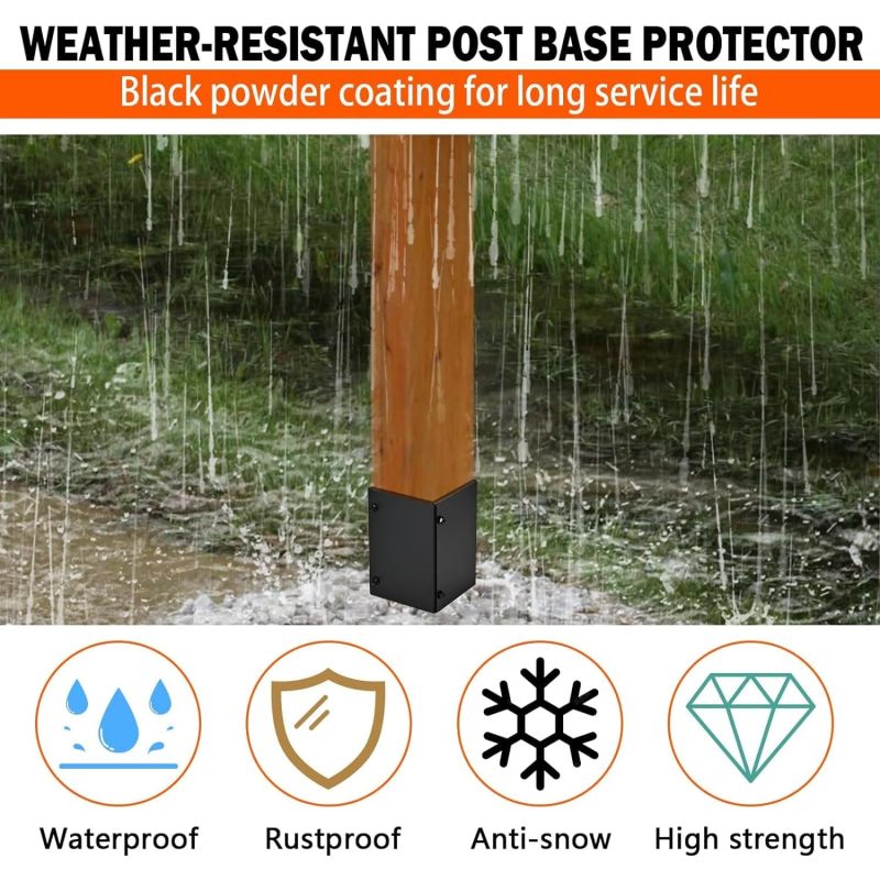 1PC Adjustable Post Base Prote - Home Security Yard Sign avaliação e preço