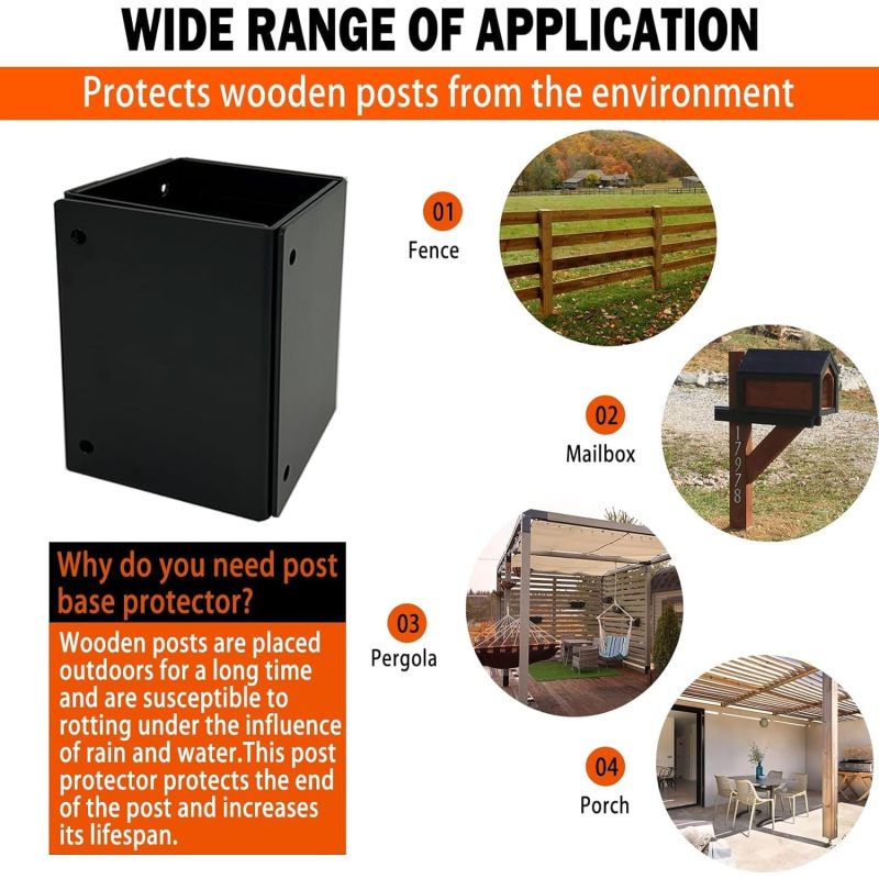 1PC Adjustable Post Base Prote - Home Security Yard Sign avaliação e preço