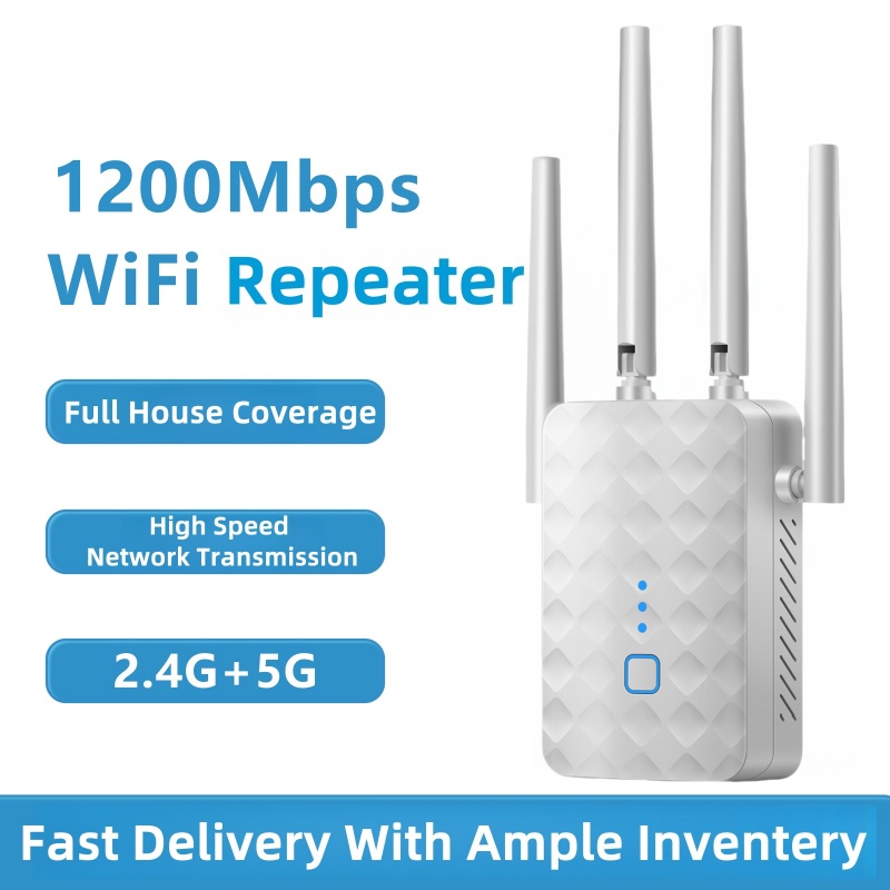 1200Mbps WiFi Repeater Dual Ba - Home Security And Internet avaliação e preço