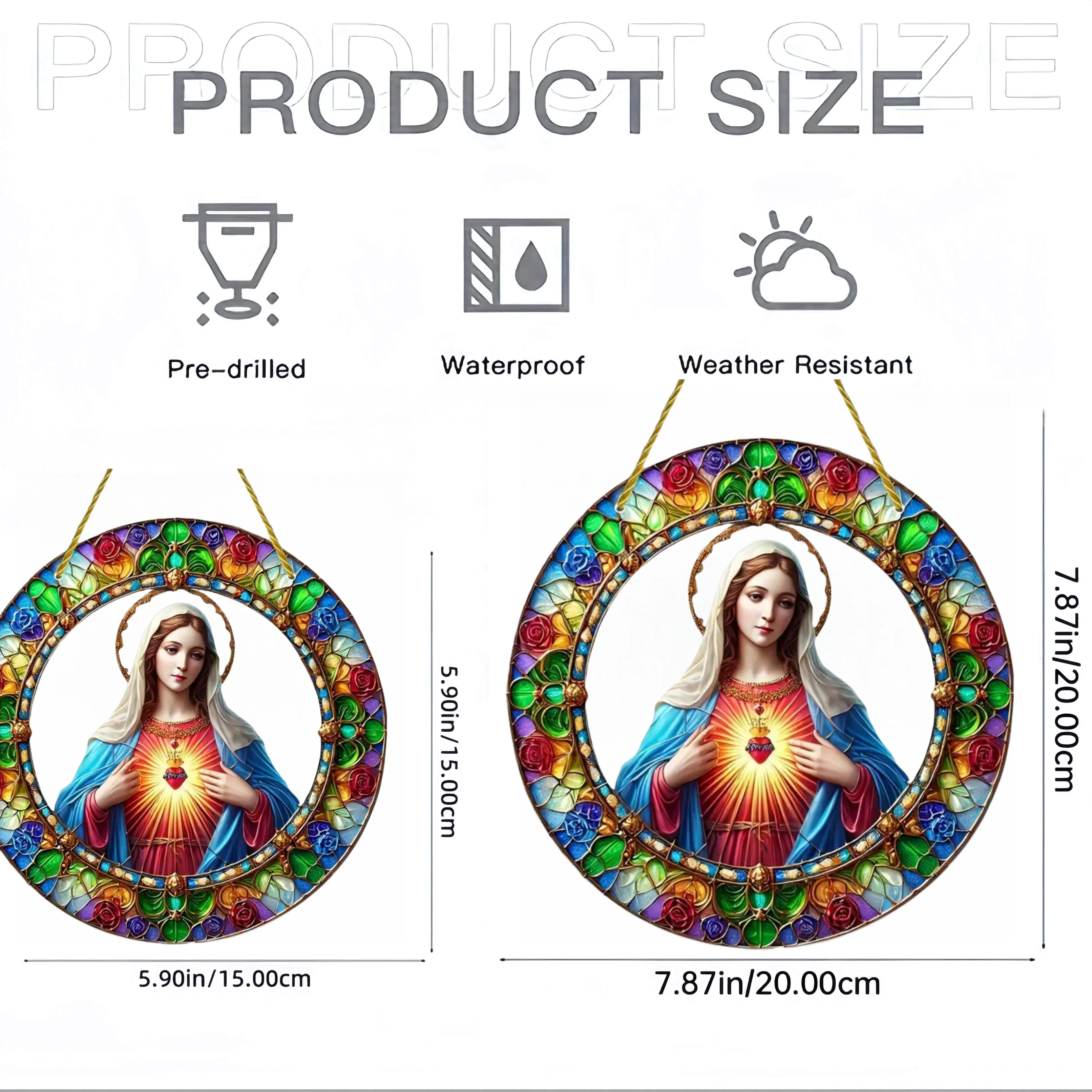Christian Religion Mary Suncat - Home Security Yard Sign avaliação e preço