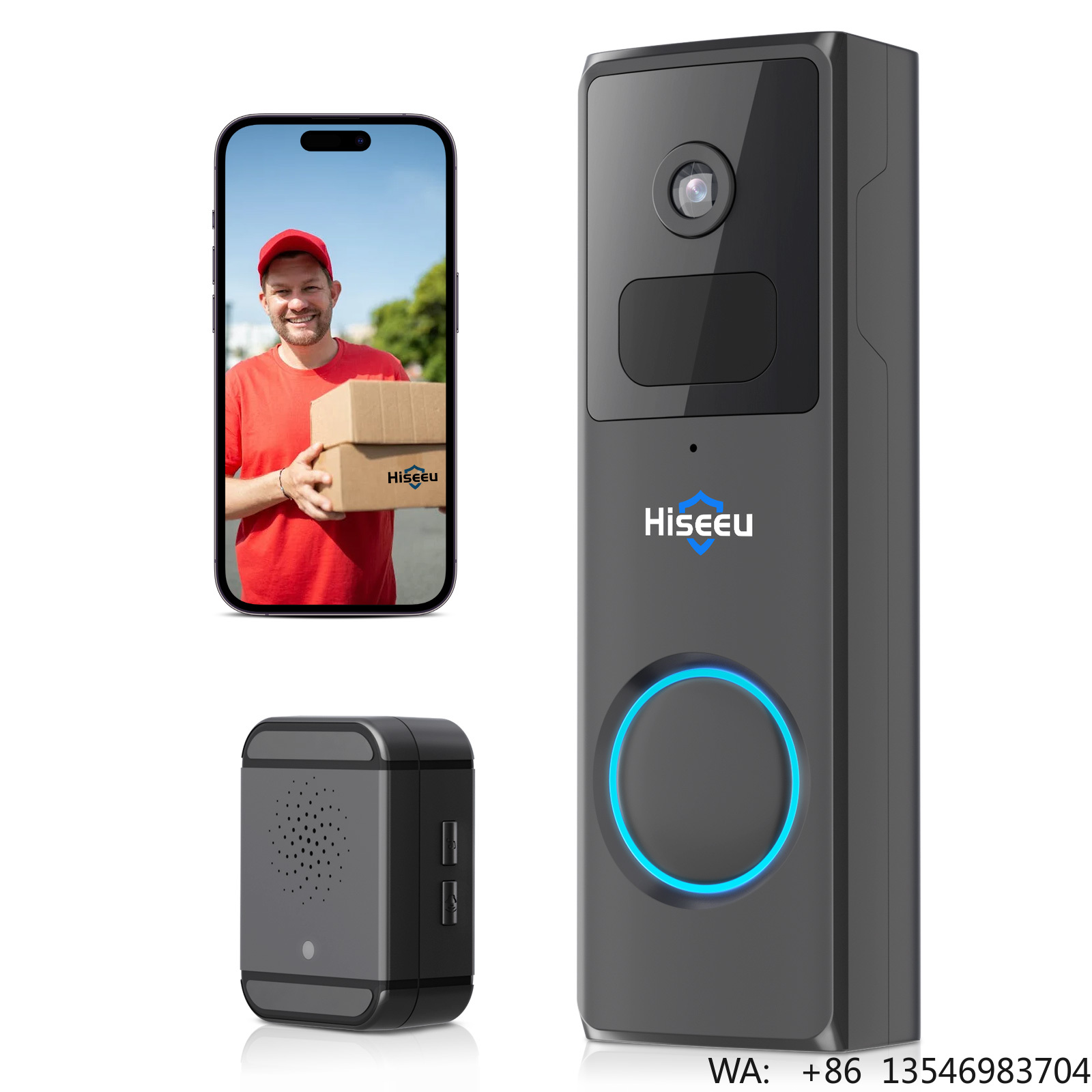 Hiseeu 1080P Home Ring Doorbel - Home Security Ring Camera avaliação e preço