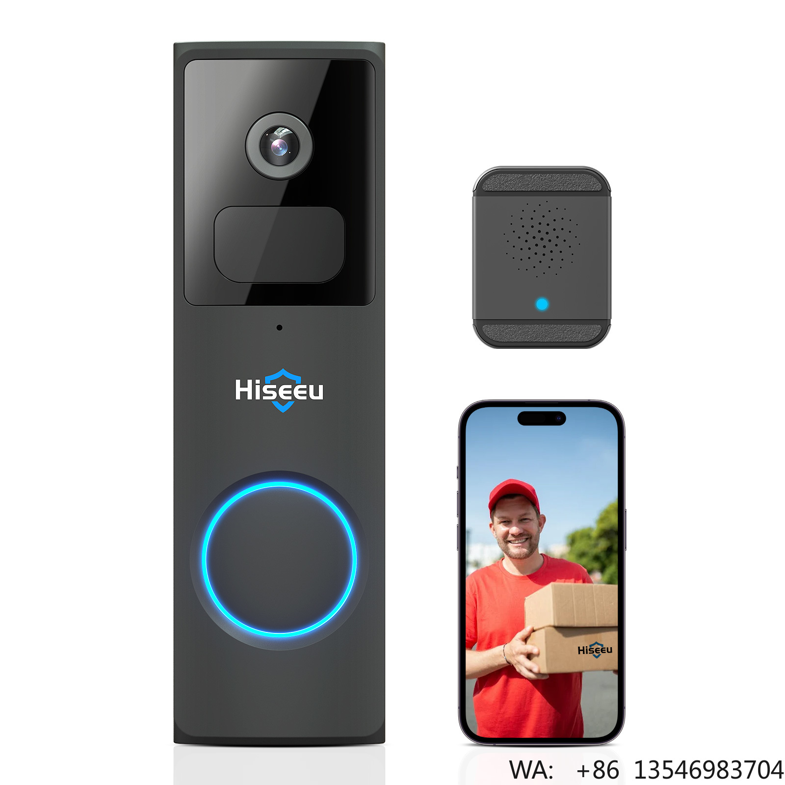 Hiseeu 1080P Home Ring Doorbel - Home Security Ring Camera avaliação e preço