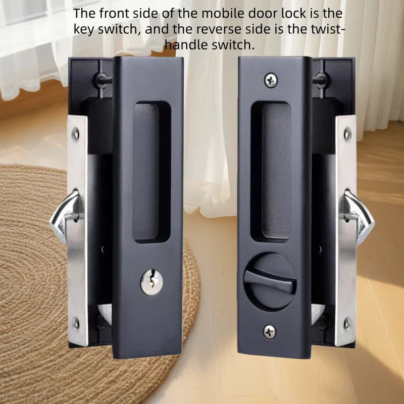Black Sliding Door Lock with K - Home Security Locks For Doors avaliação e preço