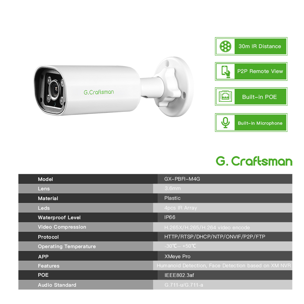 C GC PB 4MP POE IP Camera,Buil - Home Security Home Assistant avaliação e preço