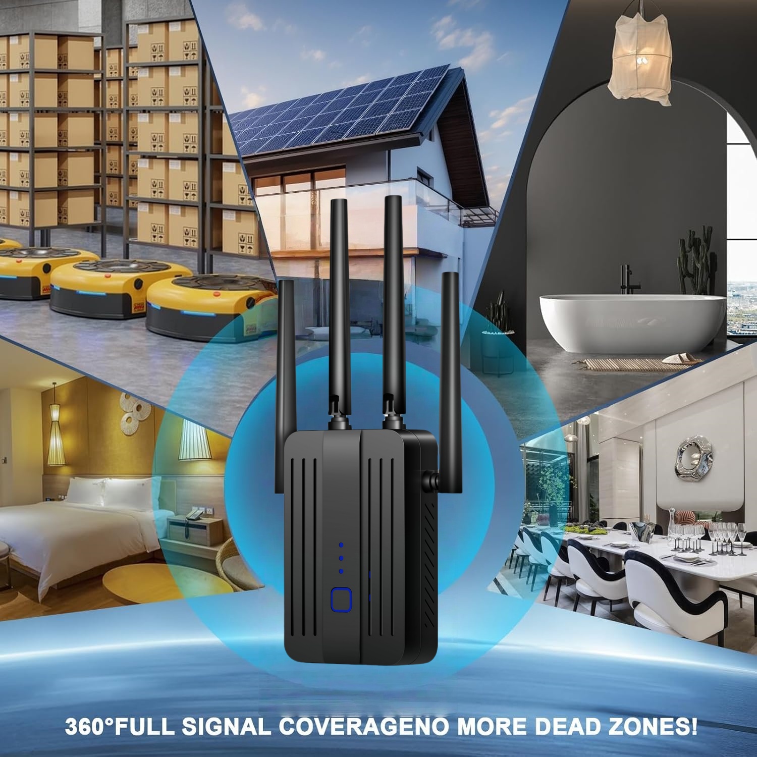 WiFi Repeater Extender 1200Mbp - Home Security And Internet avaliação e preço