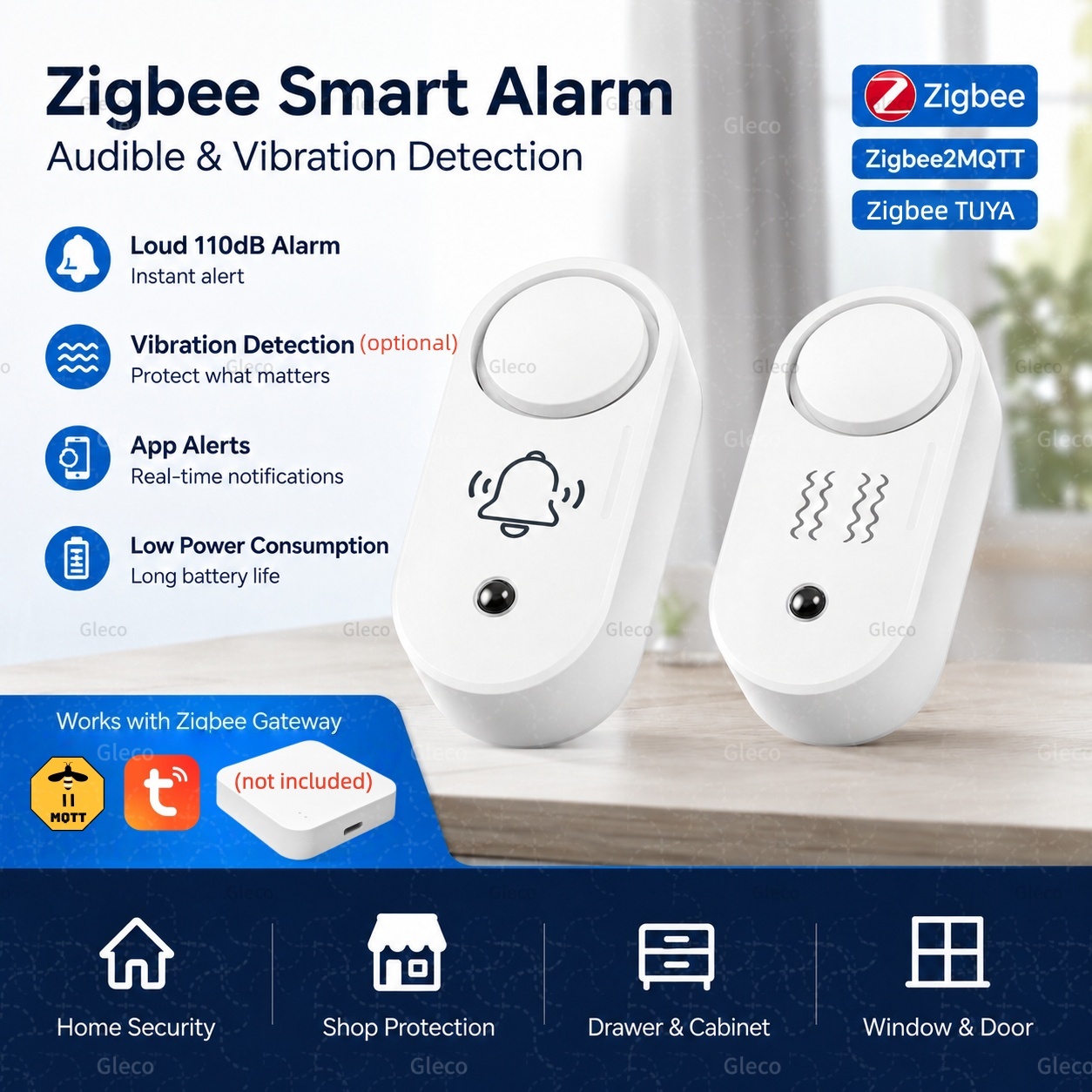 Zigbee Siren Alarm 110dB Vibra - Home Security Options avaliação e preço