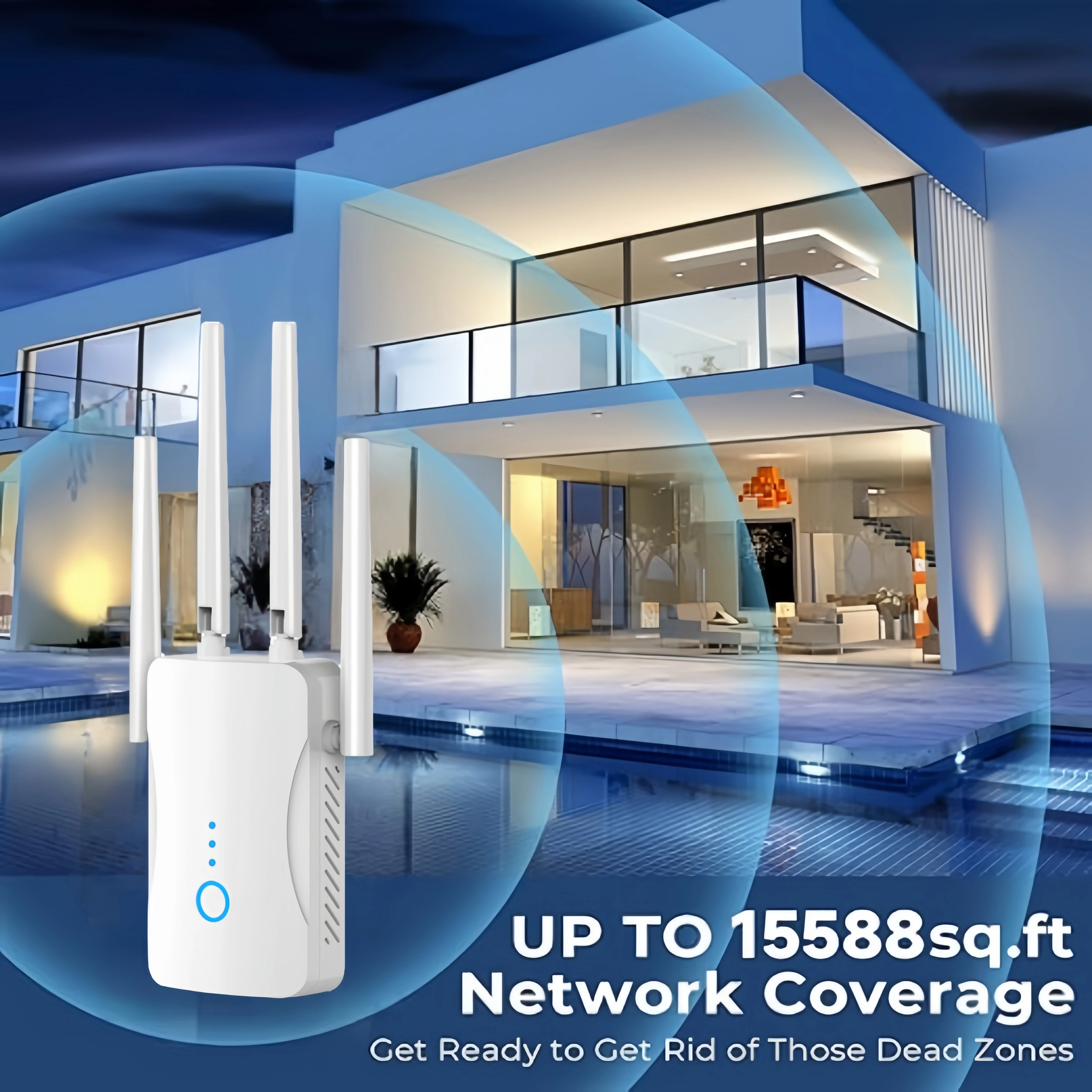 Dual Band WiFi Repeater 1200Mb - Home Security And Internet avaliação e preço