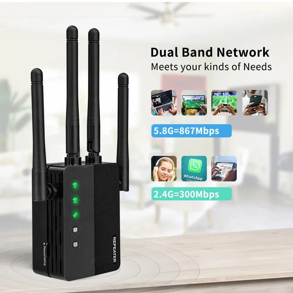 WiFi Extender Featuring 2.4/5. - Home Security And Internet avaliação e preço