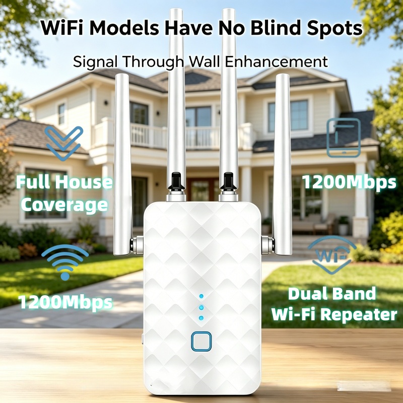 1200Mbps WiFi Repeater Wireles - Home Security And Internet avaliação e preço