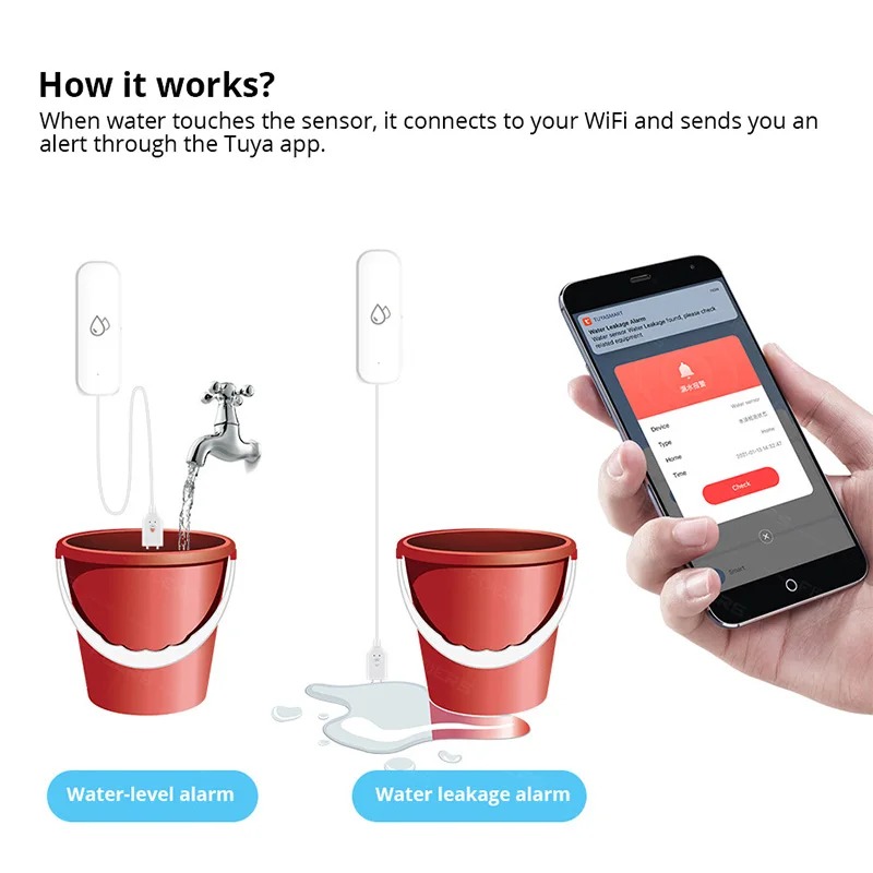 Smart Home Zigbee Water Leak D - Home Security Home Assistant avaliação e preço