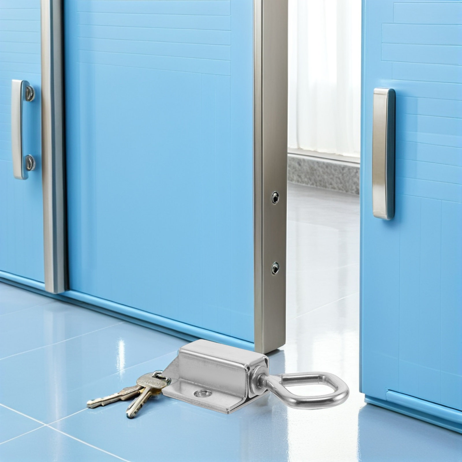 2Pcs Slide Gate Latch Stainles - Home Security Locks For Doors avaliação e preço