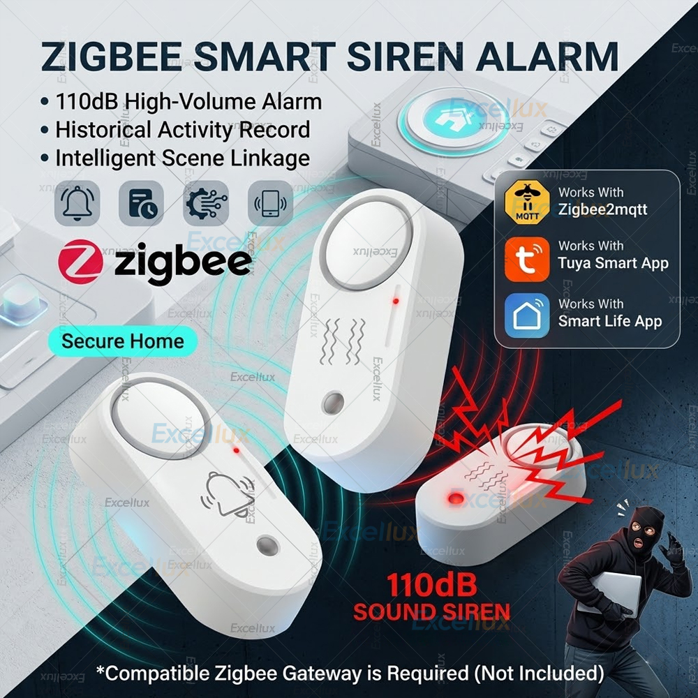 Zigbee Smart Siren Alarm 110dB - Home Security Options avaliação e preço