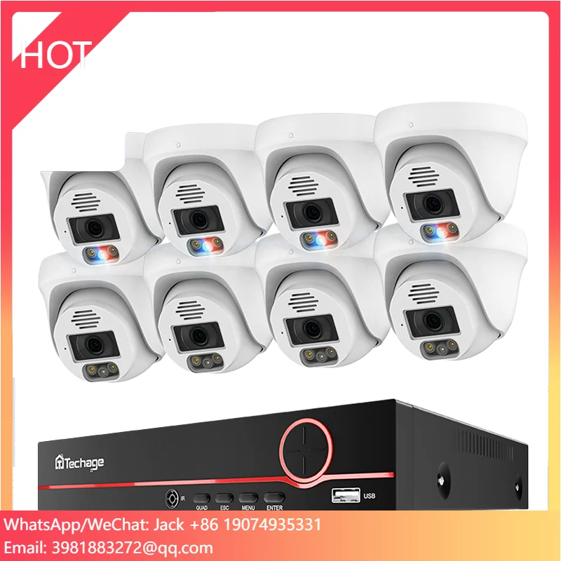 For Techage Home 8MP CCTV Secu - Home Security Options avaliação e preço